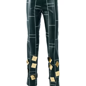 Female Jolyne Cujoh Cosplay Costume Coat Pants Shoes Boots Wigs Jacket Earrings Full Set Women Girls Cloth Halloween Party Suit - Image 4