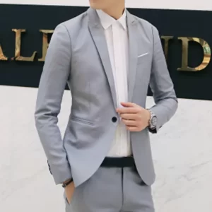 New Men's Casual Slim Fit Formal Button Suit Blazer Coat Jacket Tops Slim Fit Blazer For Men Party Dress Male Fashion Casual - Image 2