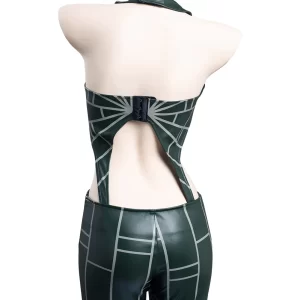 Female Jolyne Cujoh Cosplay Costume Coat Pants Shoes Boots Wigs Jacket Earrings Full Set Women Girls Cloth Halloween Party Suit - Image 2