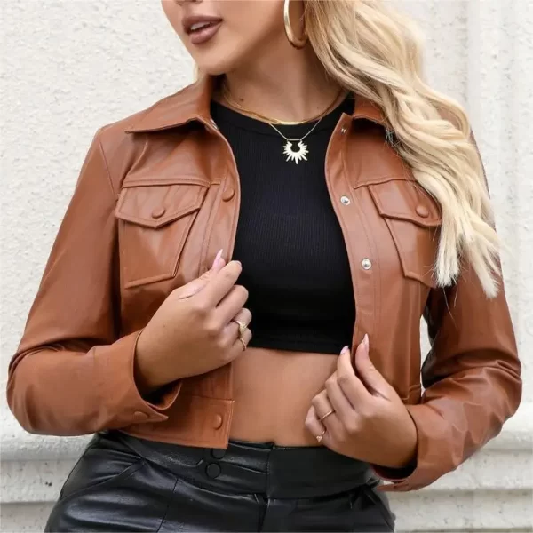 2024 year new casual versatile leather jacket