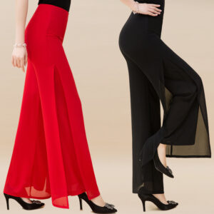 Chiffon High Waist Wide Leg Pants
