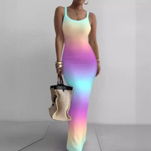 Hot 2024 Summer New Cross-border Amazon AliExpress Hot White Sling Slim Tight Dress - Image 4