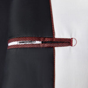 Korean Style Men's Suit Black And White Color Matching Two-piece Suit - Image 5