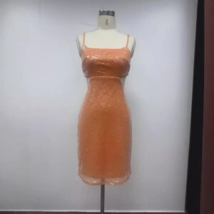 Women's Elegant Summer Sequin Backless Hollow Dress - Image 4