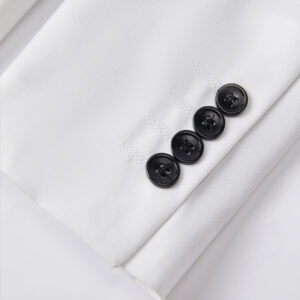 Korean Style Men's Suit Black And White Color Matching Two-piece Suit - Image 3