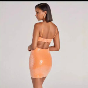 Women's Elegant Summer Sequin Backless Hollow Dress - Image 2