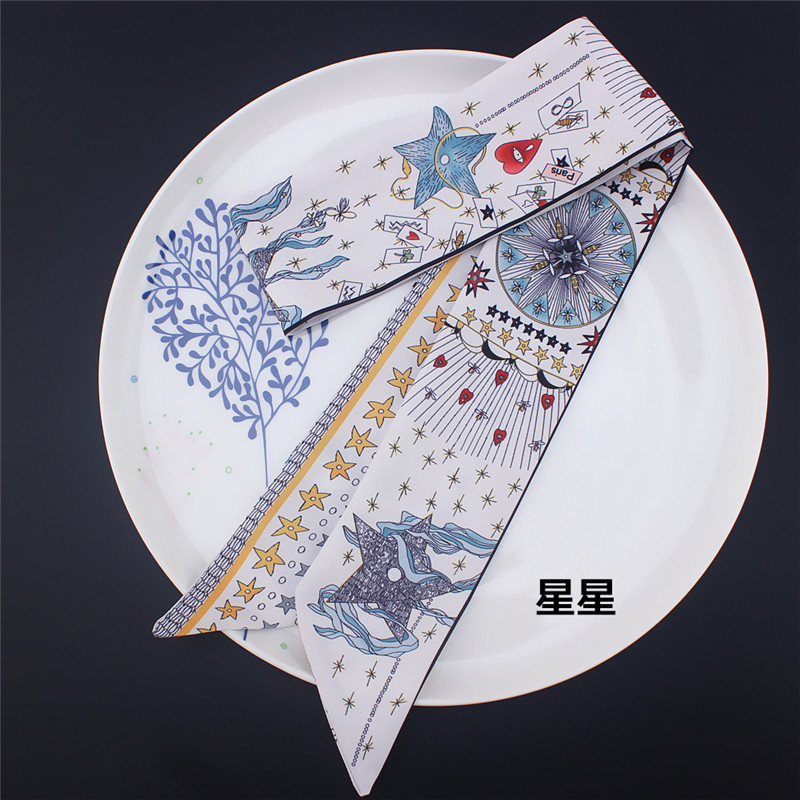 Tarot Print Double-Sided Twill Scarf