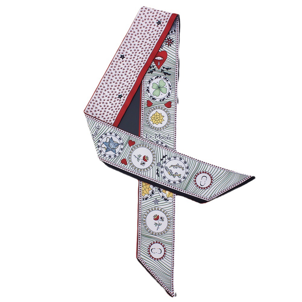 Tarot Print Double-Sided Twill Scarf - Image 5