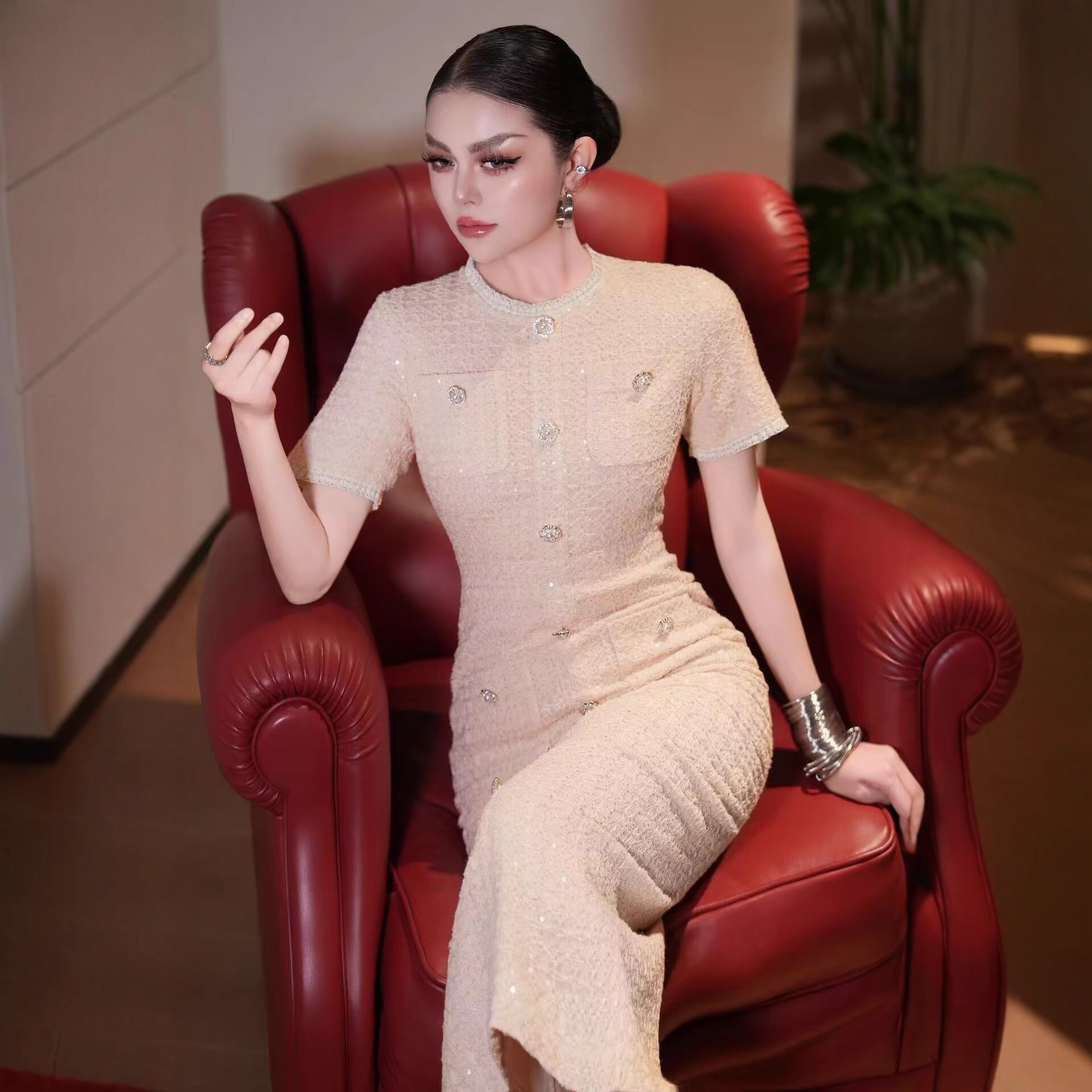 Inspired Light Luxury Mid-Length Dress For Women - Image 3