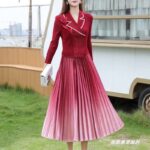 Gradient Waist Slimming  Large Swing Dress