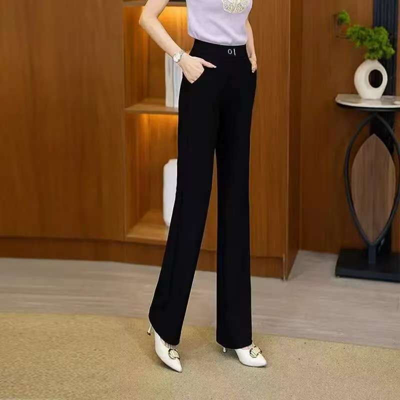 High-Waisted Thin Women's Boot-Cut Pants - Image 2