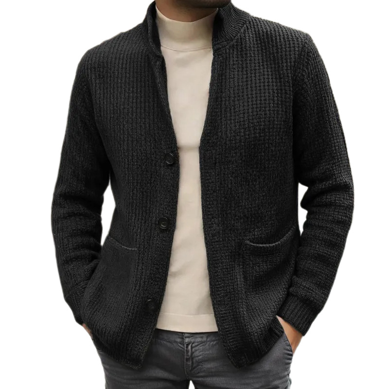 New Sweater Collar Knitted Mid-Length Cardigan Jacket - Image 5