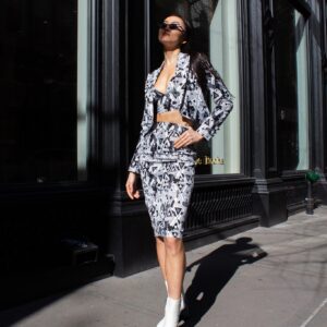 Amour Geometric Pencil Skirt