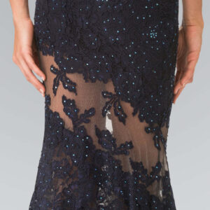 Long Dress Illusion Lace Cut-