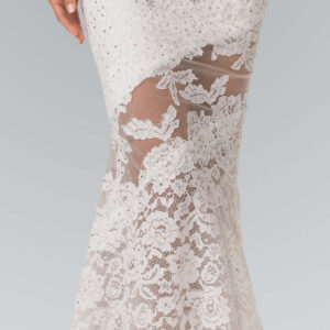 Long Dress Illusion Lace Cut-