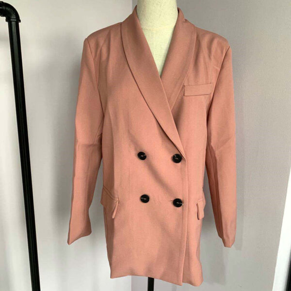 Women Blazer Suits Doule Breasted Pink Blazer