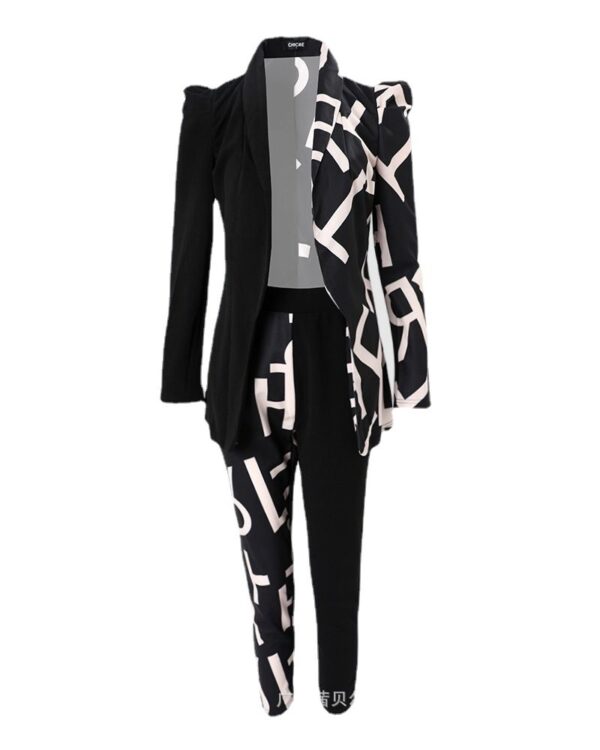 Fruit Collar Suit Jacket + Pants Suit