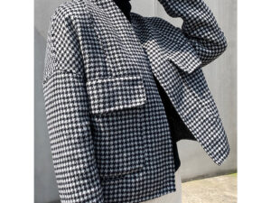 Women's Houndstooth Double-sided Cashmere Jacket