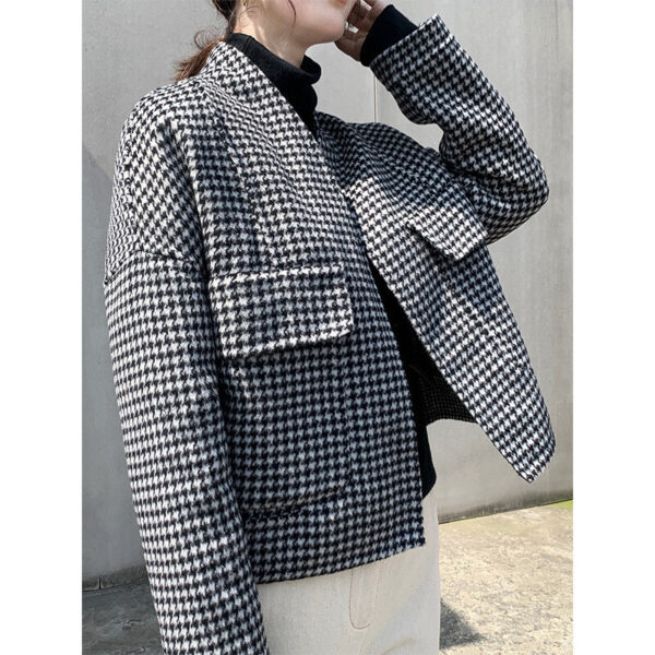 Women's Houndstooth Double-sided Cashmere Jacket