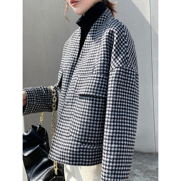 Women's Houndstooth Double-sided Cashmere Jacket