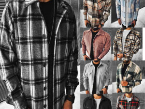 Men's Plaid Shirt Long Sleeves & Pocket