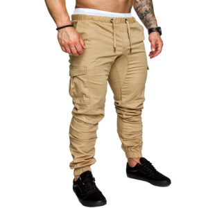Men's Woven Casual Tooling Multi-pocket Pants