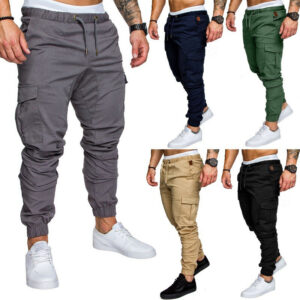 Men's Woven Casual Tooling Multi-pocket Pants