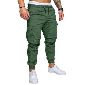 Men's Woven Casual Tooling Multi-pocket Pants
