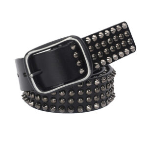 Stylish Layered Alloy Buckle Head Cowhide Retro Tattoo Belt