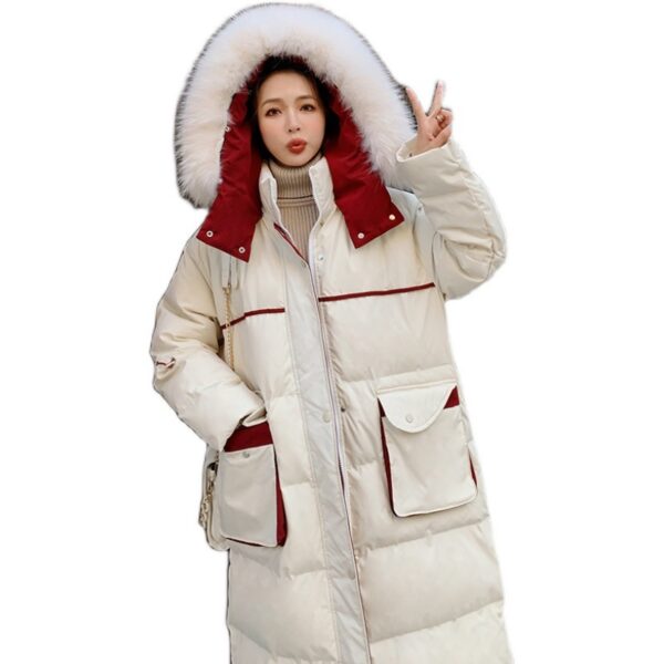 Women's Cotton Padded Contrast Coloured Fleece-lined Jacket