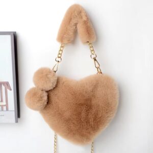 Women's Heart-Shaped Love Handbag Chain Bag