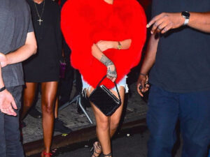 Heart-Shaped Imitation Fur Mid-length Evening Jacket