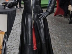 Shirt Collar V-Neck Zip Closure Long Sleeve PU Ankle Length Leather Coat - 9 Colours 8 Sizes S - 5XL