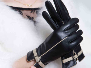 Women's Lambskin Touch Screen Leather Gloves