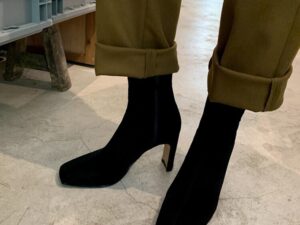 Women's Side Zipper French Chunky Heel Ankle Boots